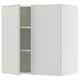 SEKTION Gabin pared 2 puertas c/ estantes, blanco/Aspudden gris claro, 76x37x76 cm