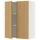 SEKTION Gabin pared 2 puertas c/ estantes, blanco/Sinarp chapa roble, 76x37x102 cm