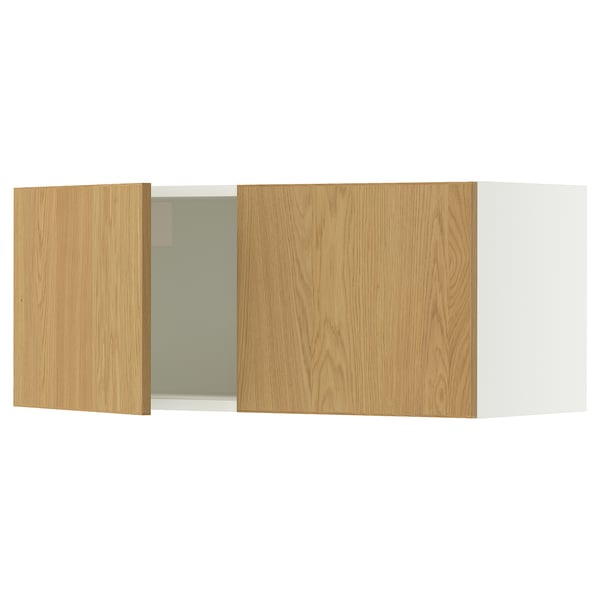 SEKTION Gabin pared 2 puertas c/ estantes, blanco/Sinarp chapa roble, 91x37x38 cm