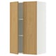 SEKTION Gabin pared 2 puertas c/ estantes, blanco/Sinarp chapa roble, 61x37x102 cm
