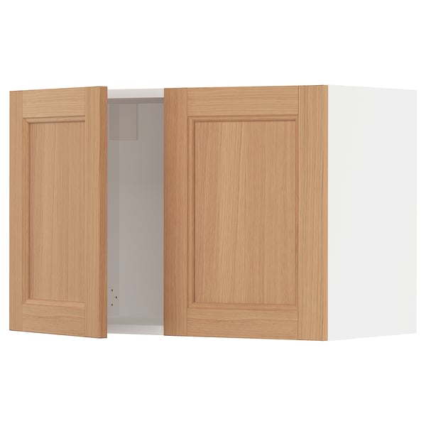 SEKTION Gabin pared 2 puertas c/ estantes, blanco/Vedhamn roble, 76x37x51 cm