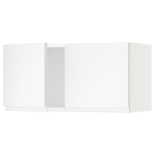 SEKTION Gabin pared 2 puertas c/ estantes, blanco/Voxtorp blanco mate, 76x37x38 cm