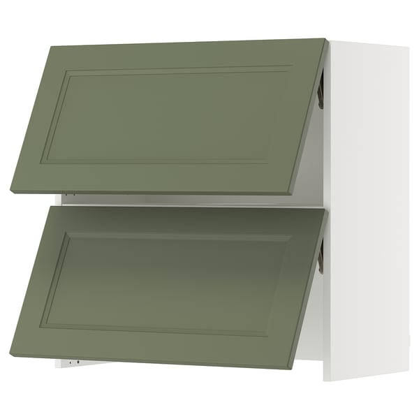 SEKTION Gabin pared 2 puertas p/ campana, blanco/Axstad verde grisáceo, 76x37x76 cm
