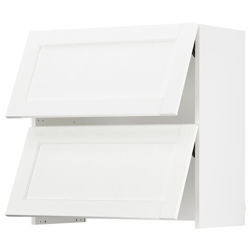 SEKTION Gabin pared 2 puertas p/ campana, blanco Enköping/blanco efecto madera, 76x37x76 cm