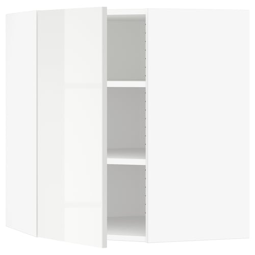 SEKTION Gabin pared esquina 1 puerta c/ests, blanco/Ringhult blanco, 66x37x76 cm