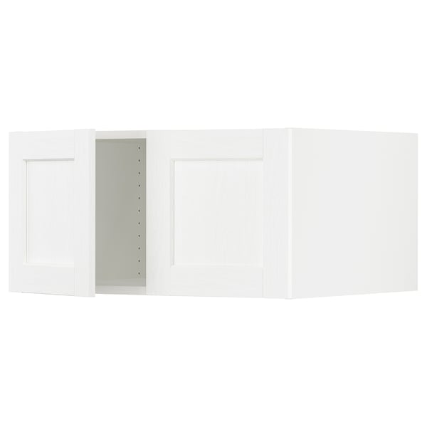 SEKTION Gabin sup p/ refrigerador 2 puertas, blanco Enköping/blanco efecto madera, 76x61x38 cm