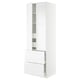 SEKTION Gabinete alto 2 puertas 4 cajones, blanco/Axstad blanco mate, 76x61x229 cm