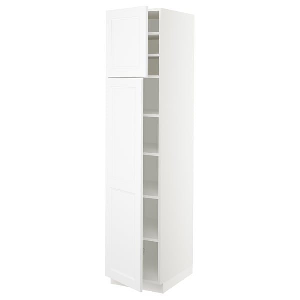 SEKTION Gabinete alto 2 puertas c/estantes, blanco/Axstad blanco mate, 46x61x203 cm