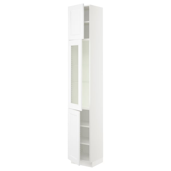 SEKTION Gabinete alto 3 puertas, blanco/Axstad blanco mate, 38x37x229 cm