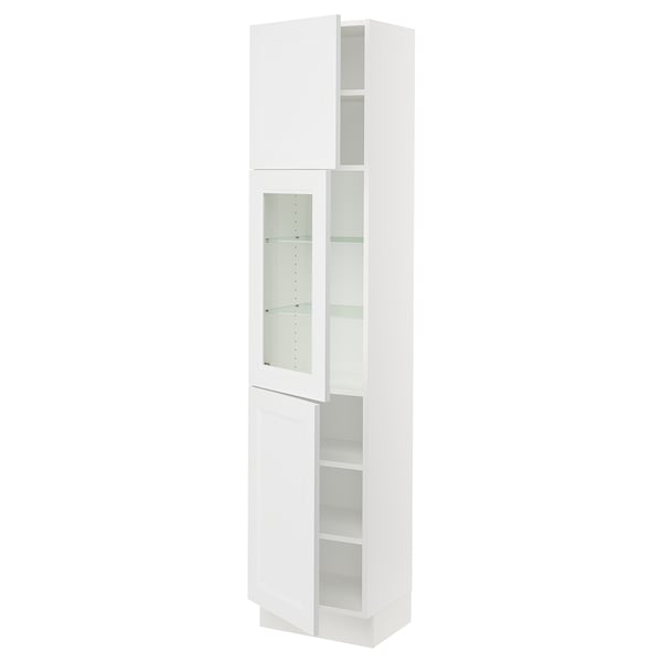 SEKTION Gabinete alto 3 puertas, blanco/Axstad blanco mate, 46x37x203 cm