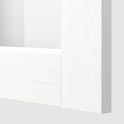 SEKTION Gabinete alto 3 puertas, blanco Enköping/blanco efecto madera, 38x37x229 cm