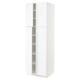 SEKTION Gabinete alto 4 puertas c/estantes, blanco Enköping/blanco efecto madera, 76x61x229 cm