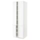 SEKTION Gabinete alto 4 puertas c/estantes, blanco Enköping/blanco efecto madera, 76x61x229 cm