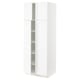 SEKTION Gabinete alto 4 puertas c/estantes, blanco Enköping/blanco efecto madera, 76x61x203 cm