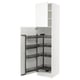 SEKTION Gabinete alto c/despensa extraíble, blanco Enköping/blanco efecto madera, 61x61x229 cm