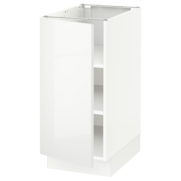 SEKTION Gabinete bajo 1 puerta c/estantes, blanco/Ringhult blanco, 38x61x76 cm