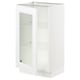 SEKTION Gabinete bajo 1 puerta vidrio, blanco/Axstad blanco mate, 46x37x76 cm
