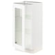 SEKTION Gabinete bajo 1 puerta vidrio, blanco Enköping/blanco efecto madera, 38x37x76 cm