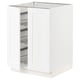 SEKTION Gabinete bajo 2 puertas c/canasta, blanco Enköping/blanco efecto madera, 61x61x76 cm