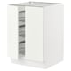SEKTION Gabinete bajo 2 puertas c/canasta, blanco/Vallstena blanco, 61x61x76 cm
