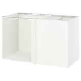 SEKTION Gabinete bajo de esquina, blanco, 127x61x76 cm