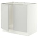 SEKTION Gabinete bajo p/ tarja 2 puertas, blanco/Aspudden gris claro, 91x61x76 cm
