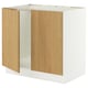 SEKTION Gabinete bajo p/ tarja 2 puertas, blanco/Sinarp chapa roble, 91x61x76 cm