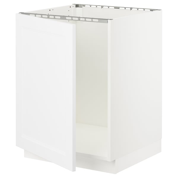 SEKTION Gabinete bajo para tarja, blanco/Axstad blanco mate, 61x61x76 cm