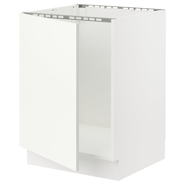 SEKTION Gabinete bajo para tarja, blanco/Vallstena blanco, 61x61x76 cm
