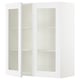 SEKTION Gabinete de pared 2 puertas vidrio, blanco/Axstad blanco mate, 91x37x102 cm