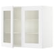 SEKTION Gabinete de pared 2 puertas vidrio, blanco/Axstad blanco mate, 91x37x76 cm