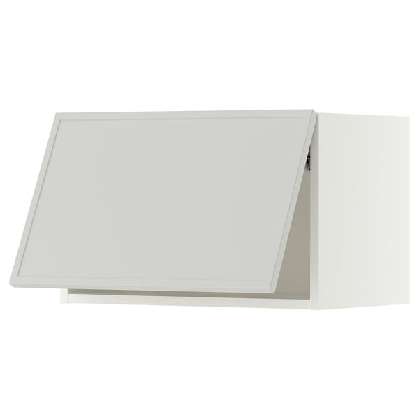 SEKTION Gabinete de pared horizontal, blanco/Aspudden gris claro, 61x37x38 cm