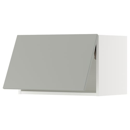 SEKTION Gabinete de pared horizontal, blanco/Havstorp gris claro, 61x37x38 cm