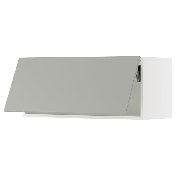 SEKTION Gabinete de pared horizontal, blanco/Havstorp gris claro, 91x37x38 cm