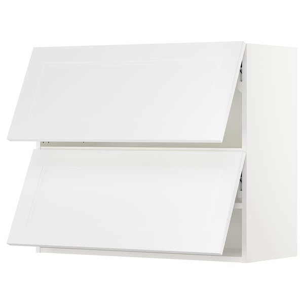 SEKTION Gabinete pared 2 puertas horizontal, blanco/Axstad blanco mate, 91x37x76 cm