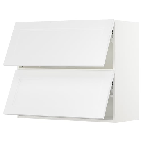 SEKTION Gabinete pared 2 puertas horizontal, blanco/Axstad blanco mate, 91x37x76 cm
