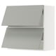 SEKTION Gabinete pared 2 puertas horizontal, blanco/Havstorp gris claro, 76x37x76 cm