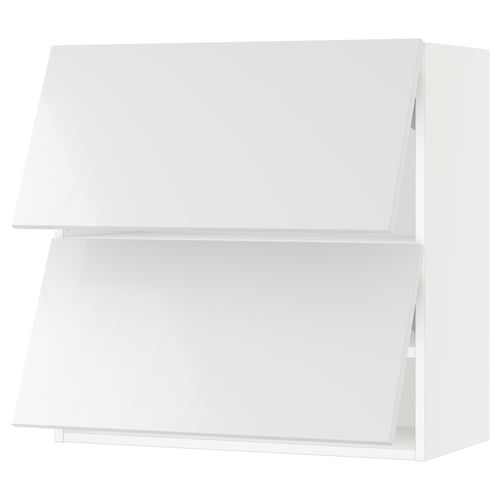 SEKTION Gabinete pared 2 puertas horizontal, blanco/Ringhult blanco, 76x37x76 cm