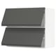 SEKTION Gabinete pared 2 puertas horizontal, blanco/Voxtorp gris oscuro, 91x37x76 cm
