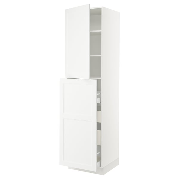 SEKTION / MAXIMERA Gabin alt extb 2 prtas 4 cjnes+ests, blanco/Axstad blanco mate, 61.0x61.0x228.6 cm