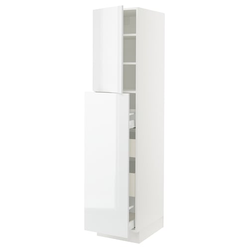 SEKTION / MAXIMERA Gabin alt extb 2 prtas 4 cjnes+ests, blanco/Ringhult blanco, 46x61x203 cm