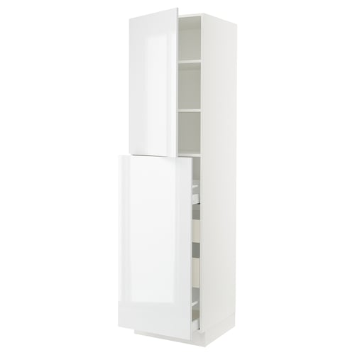 SEKTION / MAXIMERA Gabin alt extb 2 prtas 4 cjnes+ests, blanco/Ringhult blanco, 61.0x61.0x228.6 cm