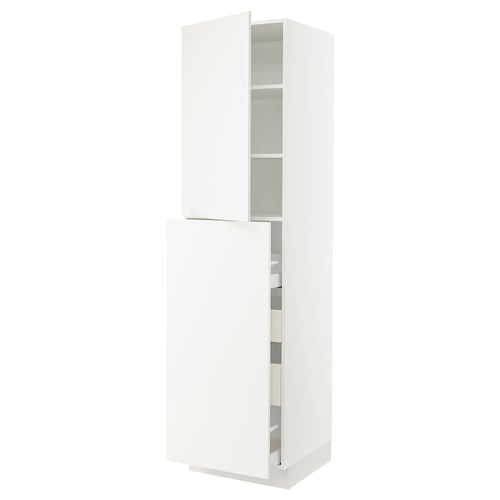 SEKTION / MAXIMERA Gabin alt extb 2 prtas 4 cjnes+ests, blanco/Veddinge blanco, 61.0x61.0x228.6 cm