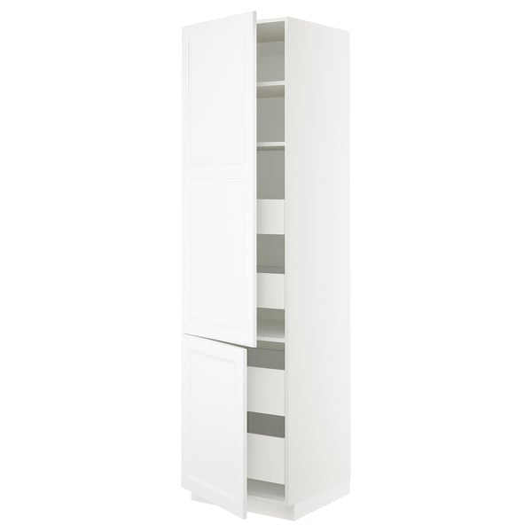 SEKTION / MAXIMERA Gabin alto 2 prtas 4 cjnes +ests, blanco/Axstad blanco mate, 61x61x229 cm