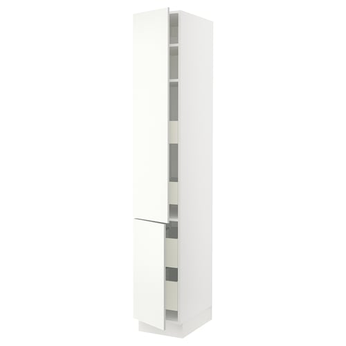 SEKTION / MAXIMERA Gabin alto 2 prtas 4 cjnes +ests, blanco/Vallstena blanco, 38x61x229 cm