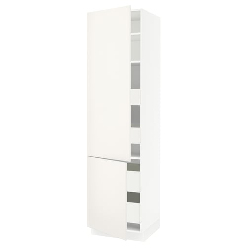 SEKTION / MAXIMERA Gabin alto 2 prtas 4 cjnes +ests, blanco/Veddinge blanco, 61x61x229 cm