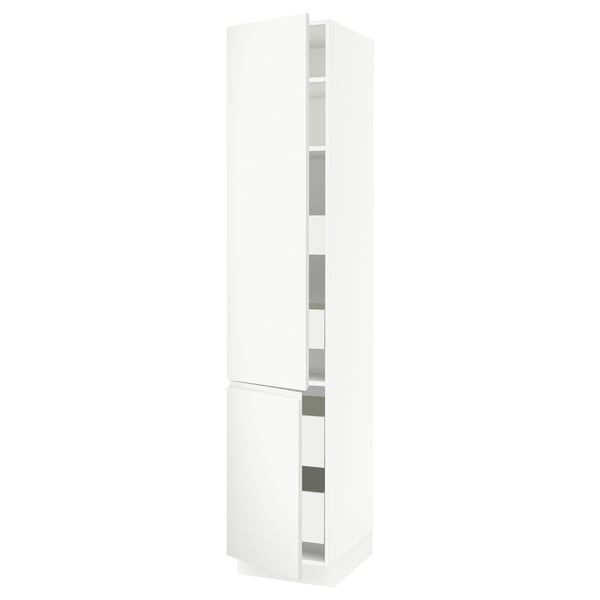 SEKTION / MAXIMERA Gabin alto 2 prtas 4 cjnes +ests, blanco/Voxtorp blanco mate, 46x61x229 cm