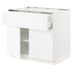 SEKTION / MAXIMERA Gabin bajo p/parrilla 2 prtas 1 cjn, blanco Enköping/blanco efecto madera, 91x61x76 cm