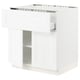 SEKTION / MAXIMERA Gabin bajo p/parrilla 2 prtas 1 cjn, blanco Enköping/blanco efecto madera, 76x61x76 cm