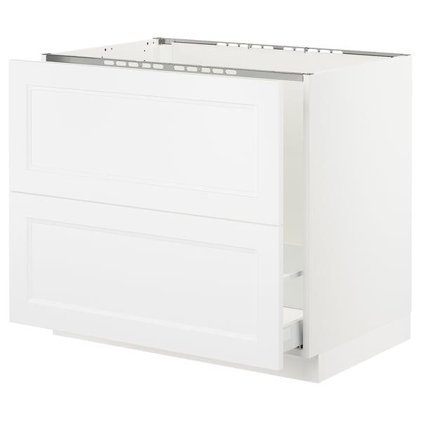 SEKTION / MAXIMERA Gabin bajo p/tarja y bote de basura, blanco/Axstad blanco mate, 91x61x76 cm